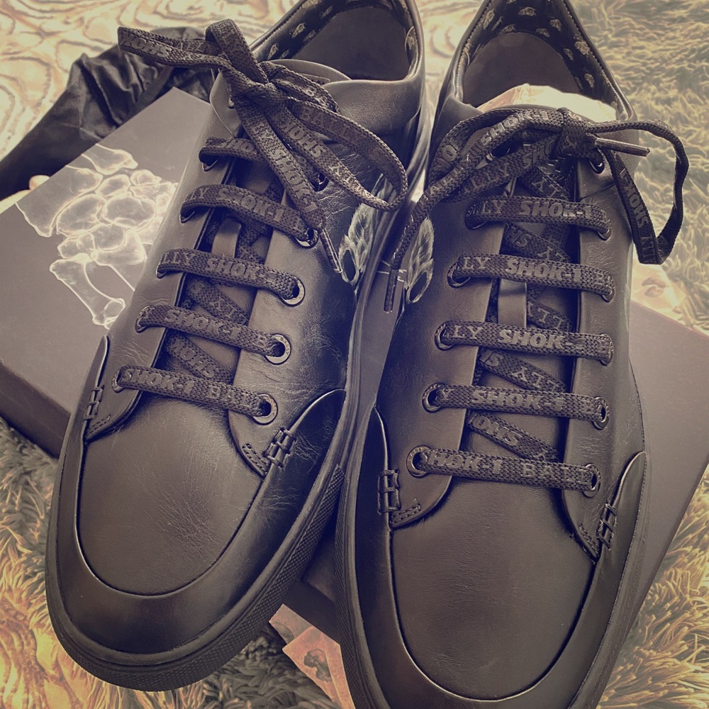 Bally Shok-1 Helliot Fly Print Black Sneakers